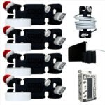 CordBrick Stocking Stuffers for Adults Cord Management Weighted Cord Holder Cable Wrap Phone Stand - Multiuse Gadget Organizer for Nightstand, Desk. Gift for Men, Durable Silicone. 4pk Black - Image 2