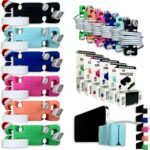 CordBrick Stocking Stuffers for Adults Cord Management Weighted Cord Holder Cable Wrap Phone Stand - Multiuse Gadget Organizer for Nightstand, Desk. Gift for Men, Durable Silicone. 6pk Asst Neutrals - Image 2