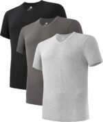 DAVID ARCHY Men's Undershirt Bamboo Rayon Moisture-Wicking V-Neck T-Shirts Stretch Tees for Men, 3 or 5 Pack - Image 2