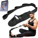 DMoose Fitness Foot & Calf Stretcher with Adjustable Padded Stretching Strap for Plantar Fasciitis, Hamstring, Heel Spurs and Achilles Tendonitis Relief - Yoga Leg Stretch Strap for Flexibility - Image 2