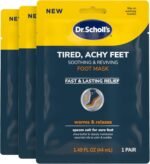 Dr. Scholl's® Tired, Achy Feet Soothing & Reviving Foot Mask, 3 Pair, Warming Booties - Image 2
