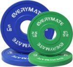 EVERYMATE Fractional Weight Plates - Olympic Bumper Plates for Cross Training - Steel Insert - 1.25LB, 2.5LB, 5LB - Image 2