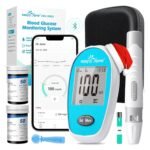 Easy@Home Wireless Glucose Monitor Kit - Blood Sugar Testing Kit with Free App GlucoseEase Includes 100 Glucometer Strips and 100 Blood Lancets, Large Display Diabetes Testing Kit - Image 2
