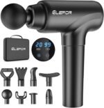 Elefor Massage Gun Deep Tissue,Percussion Back Massager Gun for Athletes Muscle Massage Gun for Pain Relief with 8 Massage Heads & 20 Speeds (Matte Black) - Image 2