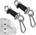 Ertuohg 2PCS Power Rack Attachments, Heavy Duty Squat Rack Attachments, Power Rack Shackle Band Attachment for Strength Training, Resistance Band Accessories Fits 1" Holes - Image 2