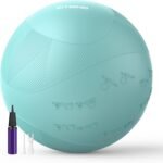 Extra Thick Exercise Ball with Embossed Pattern,Yoga Ball 22in/26in/30in for Workout Pregnancy Stability,Anti-Burst and Slip Resistant Swiss Ball with Pump for Yoga, Pilates,Physical Therapy - Image 2