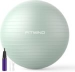 FITMIND_ Extra Thick Exercise Ball Yoga Ball 22in/26in/30in for Workout Pregnancy Stability,Anti-Burst and Slip Resistant Swiss Ball with Pump for Yoga, Pilates, Fitness,Birthing,Physical Therapy - Image 2