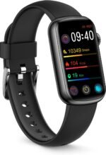 FITVII Slim Fitness Tracker with Blood Oxygen, Blood Pressure, 24/7 Heart Rate and Sleep Tracking, IP68 Waterproof Activity Trackers and Smart Watches with Step Tracker, Pedometer for Women Kids - Image 2