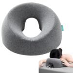 Face Down Pillows for Massage Table, Massage Headrest for Bed, Face Pillow for Stomach Sleeping, BBL Pillow After Surgery Post Eye Surgery & Vitrectomy Recovery, Removable Cover Grey - Image 2
