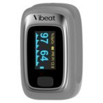 Fingertip Pulse Oximeter, Vibeat Portable SPO2 Monitor with Pulse Rate, Finger Blood Oxygen Saturation Meter with 12 Sets of Data Records, Gray - Image 2