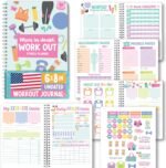 Fitness Journal for Women, Workout Journal for Women, Food and Fitness Journals, Undated Workout Log Book Planner, Exercise and Gym Journals, Exercise Planner Weight Loss Tracker - Image 2