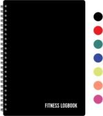 Fitness Logbook (Black) - A5 Undated Workout Journal For Men & Women - Plastic Cover & Thick Paper - Planner Log Book To Track Weight Loss, Muscle Gain, Gym Exercise, Bodybuilding Progress - Image 2