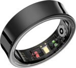Fitness Ring - Health Tracker for Swimming & Sports, SPO₂/Sleep Monitor, 5ATM Waterproof, No Subscription, 7-Day Battery iOS Android (10 Size, Black) - Image 2