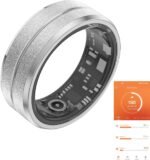 Fitness Tracker Smart Ring, Step Counter for Walking, Heart Rate Blood Oxygen Calorie Sleep Tracker Health Ring, IP68 Waterproof Design, Stainless Steel, 5-7 Days Battery Life - Image 2