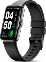 Fitness Tracker with 24/7 Continuous Heart Rate, Blood Oxygen Monitor, Smart Watch with Sleep Monitor, IP68 Waterproof Activity Tracker Step Counter for Women Men (Black) - Image 2