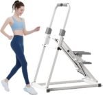Foldable Stair Stepper Machine with Handles - Adjustable Stepper for Home Cardio, Low Impact Workout Equipment for Legs, Glutes & Weight Loss - Compact Stepping Machine, Easy Assembly White - Image 2