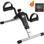 Folding Pedal Exerciser, Mini Under Desk Bike - Portable Foot Hand Cycle Peddler Machine Bicycle Exerciser for Arm Leg While Sitting - Image 2