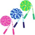 GRAWUN Jump Rope For Kids, Soft Beaded Jump Rope, Adjustable Length Tangle-Free Segmented Soft Beaded Skipping Rope，for Women, Men and Kids Keeping Fit, Workout and Weight Loss - Image 2
