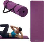 Gaiam Essentials 2/5" Thick (10mm) Yoga & Pilates, Fitness & Exercise Mat with Easy-Cinch Carrier Strap Cushion Support For Fitness and Gym Workouts - Image 2