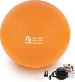 Gruper Yoga Ball, Multiple Sizes Non Slip Exercise Ball for Workout, Birthing, Balance, Stability, Pregnancy, 2200LB Capacity, Anti Burst Chair for Home and Office, Includes Quick Pump & Fitness Guide - Image 2