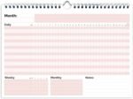 HADIGU Habit Tracker Calendar, (Undated 12 Month) with Spiral Bound and Hanger, A4 size (8.3"x11.7"), Habit Tracker Journal for Daily Weekly and Monthly Habit Tracking. - Image 2