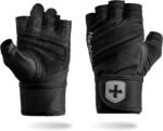 Harbinger Pro Wristwrap Gloves 3.0 - Enhanced Grip, Superior Wrist Support, Breathable 4-Way Stretch Lycra, Durable Leather Palm, Half-Finger Design for Weightlifting, Fitness Training, Women's - Image 2