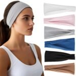 Headbands for Women - 6 Pack Wide Elastic Hair Bands | Stretchy Sweatbands Hair Bands | Soft Sports Thin Head Bands | Non-Slip Accessories Bands for Fashion, Washing Face, Workouts, Yoga, Daily Use - Image 2