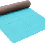 Heathyoga Eco Friendly Non Slip Yoga Mat, Body Alignment System, SGS Certified TPE Material - Textured Non Slip Surface and Optimal Cushioning,72"x 26" Thickness 1/4" - Image 2