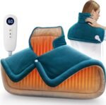 Heating Pad for Neck and Shoulder, 2lb Weighted Neck Heating Pad for Pain Relief, Christmas Gifts for Dad, Men, Women Mom, Dad Husband Fathers Day Birthday Gifts, 6 Heat Settings Auto-Off Home Office - Image 2