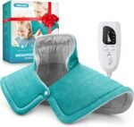 Heating Pad for Neck and Shoulders and Back, Christmas Gifts for Women Gifts for Mom Wife Men Dad, Mom Gifts for Christmas, Weighted Neck Heating Pads, 6 Heat Settings 4 Auto-Off,17"x23" Blue - Image 2