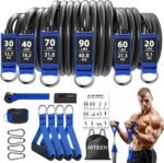 Heavy Resistance Bands for Working Out, NITEEN Resistance Bands with Handles Weight Exercise Bands for Men Women, Workout Bands with Door Anchor and Ankle Straps Strength Training Equipment - Image 2