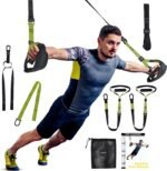 Home Suspension Training Kit with Suspension Trainer, Straps & Bands – Adjustable Full-Body Workout System for Home Gym, Yoga, Pilates, Travel | Compact Design - Image 2