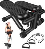 Hydraulic Fitness Stepper with LCD Monitor - Mini Stepper and Resistance Bands - Image 2