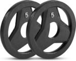 JFIT Olympic 2 Inch Grip Plates and Bumper Plates for Barbell - Single Weights or Sets of 2 (Muliple Weights) - Image 2
