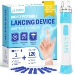JJ CARE Lancing Device with 120 PCS Twist Off Lancets (30 gauge), 10 Adjustable Depth Settings, Lancing Device for Diabetes Testing with Push Button Ejector, Lancet Device for Blood Glucose Testing - Image 2