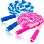 Jump Rope for Kids, Adjustable Jump Ropes for 4 5 6 7 8 10 12, Tangle Free Jumping Rope Age 8-12, Segmented Soft Beaded Skipping Rope for Women Fitness - Image 2