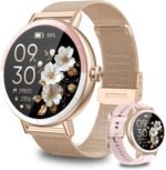 KEEPONFIT Smart Watches for Women Android/iPhone, IP68 Waterproof Fitness Tracker with Bluetooth Calls(Answer&Make), Activity Pedometer/Heart Rate/SpO2 Monitor/100+ Sports Model - Image 2