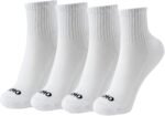 Kamo Fitness Daily 4-Pack – Women's Ankle Socks, Athletic Half Crew, Cotton Mid-Calf, Cushioned Sole, Seamless Toe, Size 5-9 - Image 2
