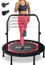 Kanchimi 40" 48" Folding Mini Fitness Indoor Exercise Workout Rebounder Trampoline with Handle, Max Load 330lbs - Image 2