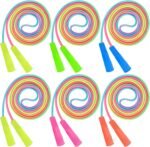 Kids Jump Rope, Colorful Gradient Nylon Skipping Ropes for Children, 7.55FT Adjustable Length, Plastic Handles, Lightweight Jumping Ropes for Schools, Events, and Family Fun - Image 2