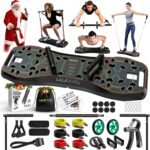 LALAHIGH Push Up Board,36 in 1 Home Gym Equipment with Ab Roller Wheel & Resistance Bands, Portable Foldable Workout Board for Full Body Strength Training Men Women,Christmas Gift - Image 2