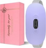 LISACOOL Portable Ccordless Heating Pad for Period Cramps Electric Waist Belt Device Portable Heatings Pad with 3 Heat Levels and 3 Massage Modes Birthday Gifts for Women and Girls (Purple) - Image 2