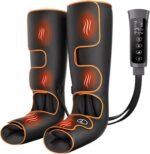Leg Massager with Heat and Compression, Foot and Calf Massager for Circulation and Pain Relief, Compression Boots with Handheld Controller, 6 Modes 3 Intensities, Gift for Mom Dad - Image 2