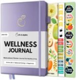 Life & Apples Wellness Journal Planner – Food Log, Fitness Tracker, Habit Tracker, Weight Loss Journal for Diet Tracking and Health Goals, Undated, Size A5 Lavender - Image 2