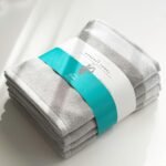 Luzia Striped Workout Towel for Sweat (Pack of 4) - Premium Quality 100% Turkish Cotton - Lightweight and Super Absorbent for Exercise, Sports, Workout, Fitness, Gym, Yoga, Running (Gray) - Image 2