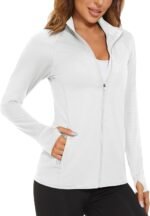 MAGCOMSEN Women's UPF 50+ Lightweight Athletic Jacket Sun Protection Full Zip Long Sleeve Shirts Hiking Outdoor Pockets - Image 2