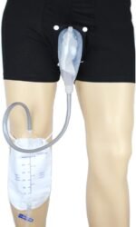 Male Urine Collector, Wearable Urine Collection Bag for Men, Men's Portable External Catheter Device with Two 500ml Urine Bag Reusable (S) - Image 2