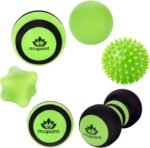 Massage Ball Therapy Set for Muscle Knots and Post-Workout - Physical Therapy Balls, Trigger Point & Yoga Therapy, Massage Ball for Feet - 6-Piece Set (Green)' - Image 2