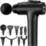 Massage Gun, Muscle Massage Gun for Athletes Handheld Electric Deep Tissue Back Massager, Percussion Massage Device for Pain Relief with 30 Speed Levels 9 Heads Black pcs - Image 2