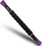 Massage Roller Stick for Athletes, Help Reducing Soreness Cramping Tightness Leg Arms Back Calves Muscle Massager, Purple Black- 18 inch - Image 2